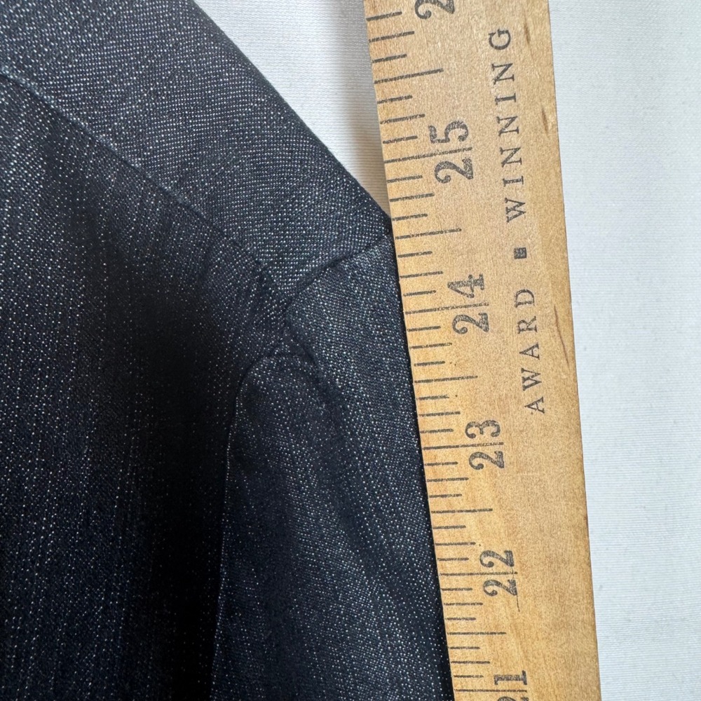Destiny Platinum Denim‎ Blazer Jacket Dark Wash Fitted Career Women's Sz XL - Picture 7 of 9